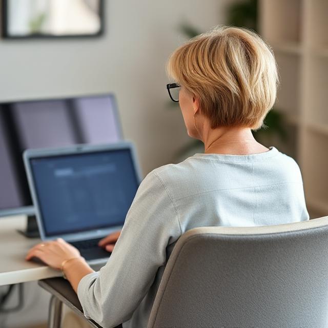 software product project manager working with laptop